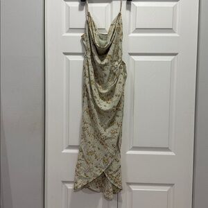 Floral Midi Dress in Cream